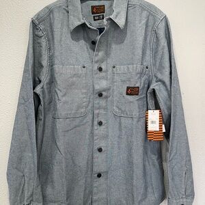 Volcom Men's Light Blue Casual Button-Down Shirt